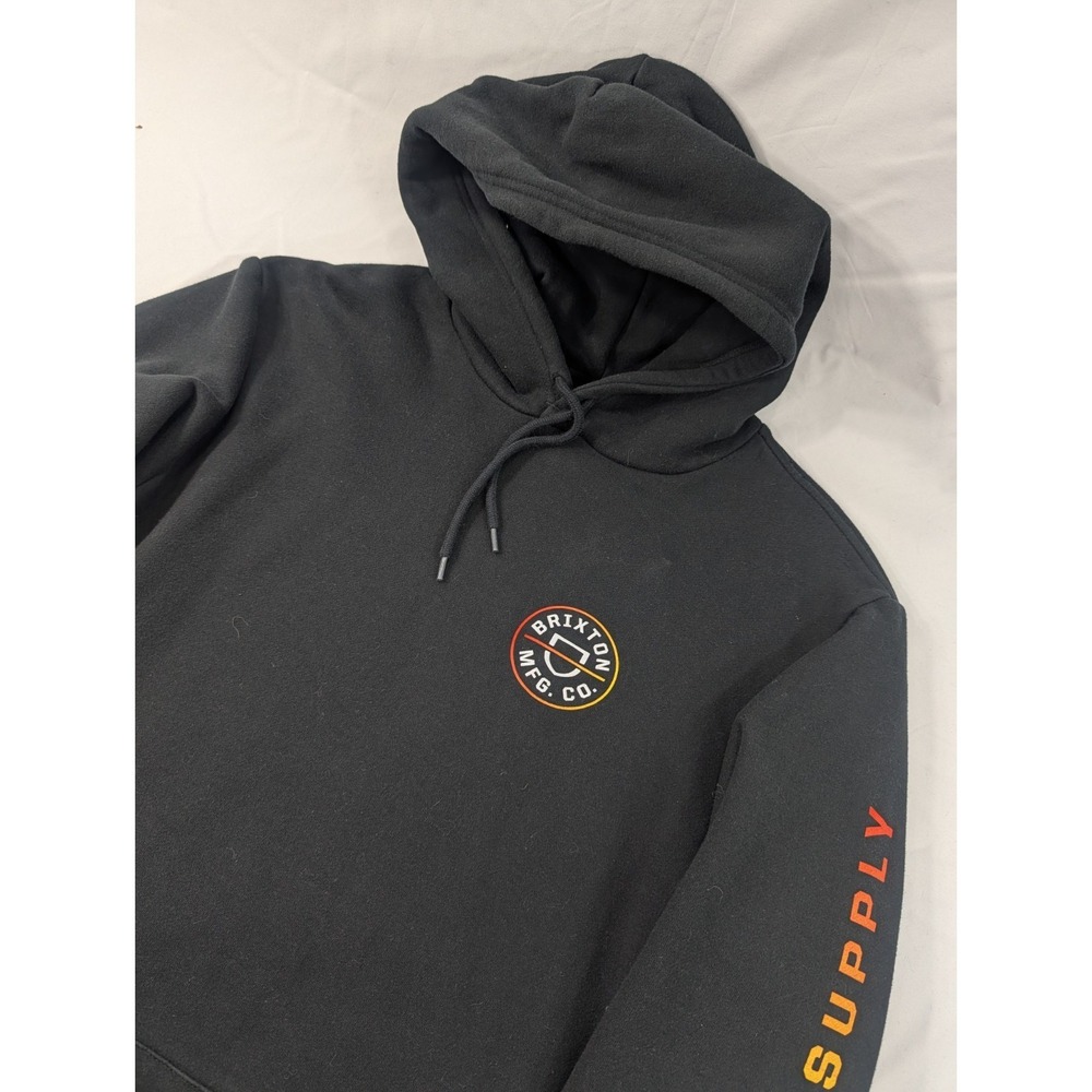 Brixton Manufacturing‎ Supply Hoodie Pullover  XXL Heavyweight Black Sweatshirt